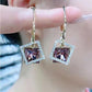 New Square Ear Clip 2022four Seasons Female Special-Interest Design Light Luxury and Simplicity Ins Wind Net Red Temperament Female Earrings