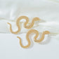 Explosive personality punk wind metal snake earrings alternative tide with carved snake earrings street fashion earrings