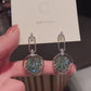 Fashion green three-dimensional geometric earrings temperament zirconia earrings