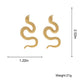 Explosive personality punk wind metal snake earrings alternative tide with carved snake earrings street fashion earrings
