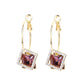 New Square Ear Clip 2022four Seasons Female Special-Interest Design Light Luxury and Simplicity Ins Wind Net Red Temperament Female Earrings