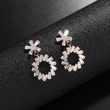 New Square Ear Clip 2022four Seasons Female Special-Interest Design Light Luxury and Simplicity Ins Wind Net Red Temperament Female Earrings