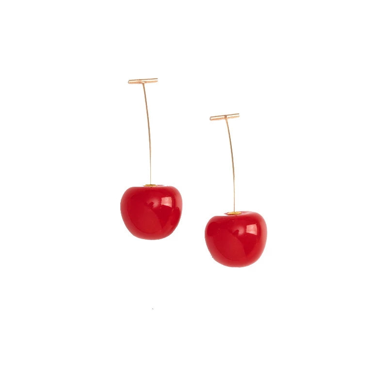 earrings ladies luxury earrings 2022 fashion colorful earrings korean fashion transparent cherry earrings ladies summer cherry girl cute earrings birthday party simple earrings accessories