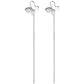925 sterling silver jewelry small fresh butterfly ear wire earrings earrings female models super fairy niche temperament long INS wind Mori system