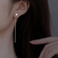 925 sterling silver jewelry small fresh butterfly ear wire earrings earrings female models super fairy niche temperament long INS wind Mori system