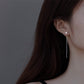 925 sterling silver jewelry small fresh butterfly ear wire earrings earrings female models super fairy niche temperament long INS wind Mori system